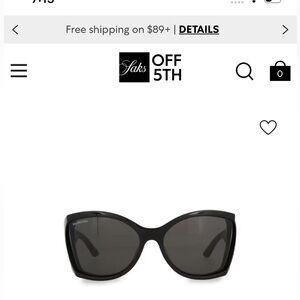 SOLD Balenciaga Black Oversized 72MM Square wrap sunglasses